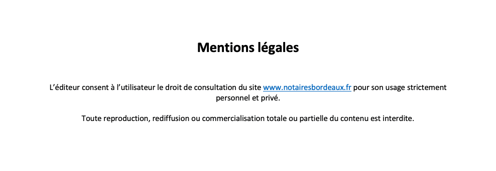 Mentions légales